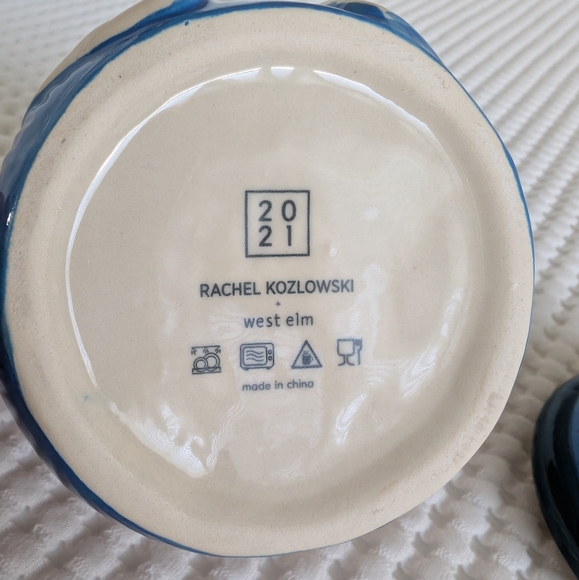 West Elm by Rachel Kozlowski Dapper Animal Bear Mug with Lid, Blue - Picture 2 of 8